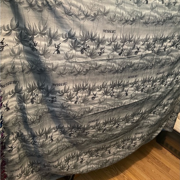 Rima beachwear gray palm tree print pareo/sarong - Picture 2 of 6